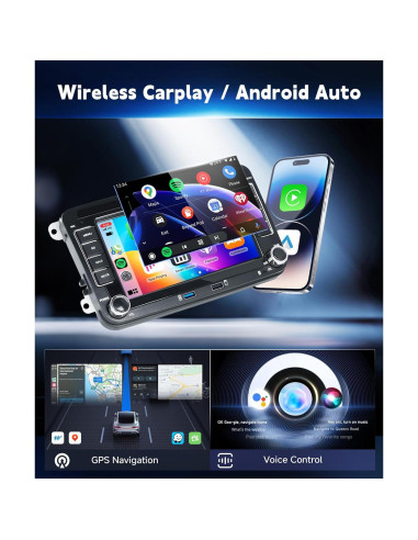 Estéreo de Coche Android 7" 2+64G para VW Jetta Golf Passat