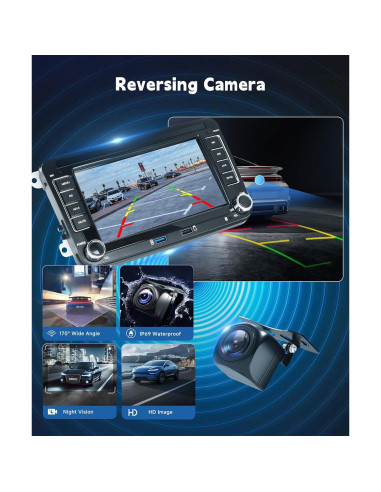 Estéreo de Coche Android 7" 2+64G para VW Jetta Golf Passat