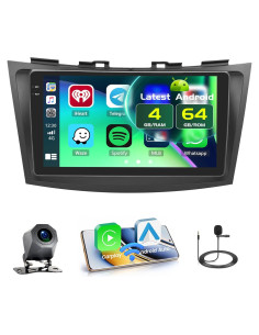 Estéreo de Coche Fuluku 4+64GB Android 9" para Suzuki Swift 2011-2017