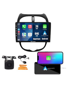 Estéreo GPS Android 9" Kunfine para Peugeot 206 y Citroen C2