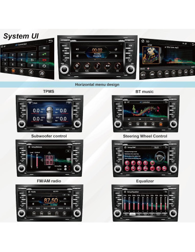 Estéreo de Coche Amaseaudio WinCE 2 Din para Audi A4/S4/RS4