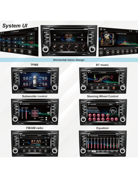 Estéreo de Coche Amaseaudio WinCE 2 Din para Audi A4/S4/RS4