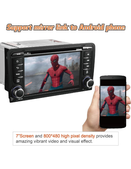 Estéreo de Coche Amaseaudio WinCE 2 Din para Audi A4/S4/RS4