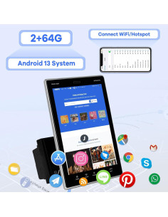 Estéreo de coche Android 9.7" EKAT 2GB 64GB GPS Bluetooth 2