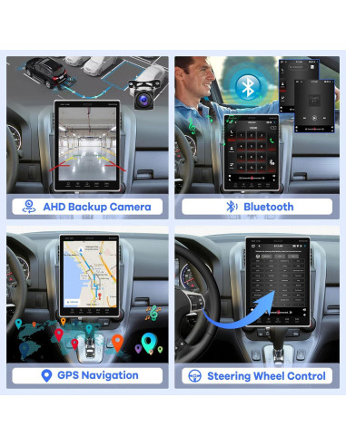 Estéreo de coche Android 9.7" EKAT 2GB 64GB GPS Bluetooth