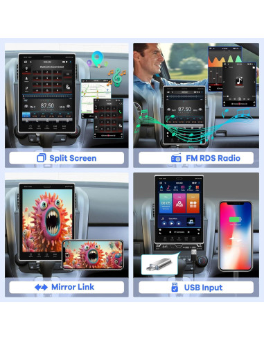 Estéreo de coche Android 9.7" EKAT 2GB 64GB GPS Bluetooth