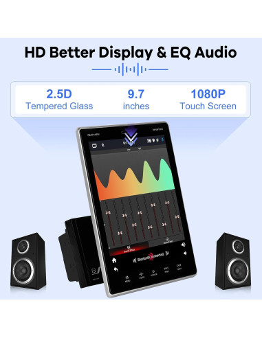 Estéreo de coche Android 9.7" EKAT 2GB 64GB GPS Bluetooth