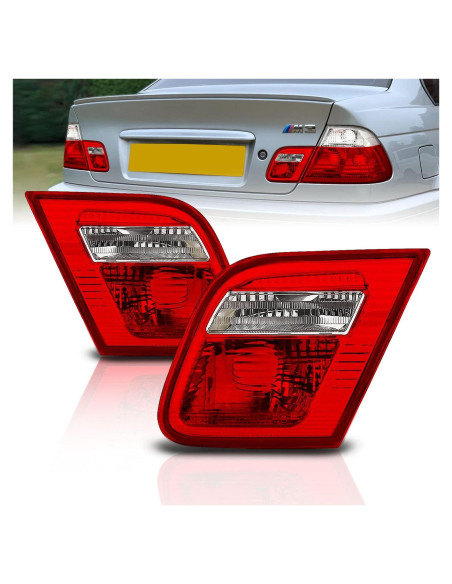 Luces Traseras Rojas/Transparentes AmeriLite para BMW E46 2 Puertas