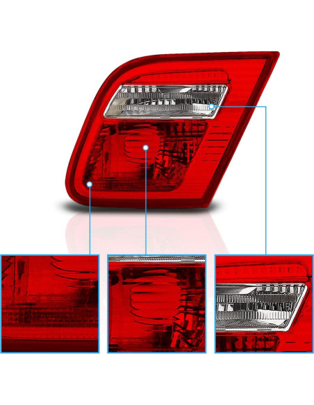 Luces Traseras Rojas/Transparentes AmeriLite para BMW E46 2 Puertas