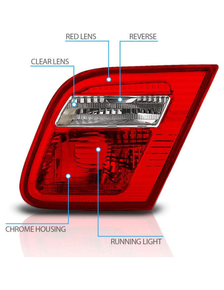 Luces Traseras Rojas/Transparentes AmeriLite para BMW E46 2 Puertas