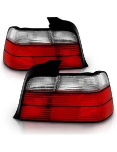 Luces Traseras Rojas/Transparentes AmeriLite para BMW E36 4 Puertas 2