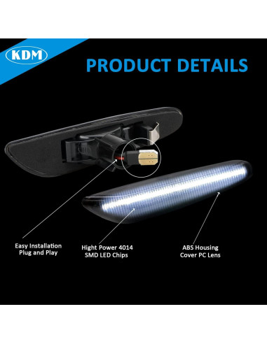 Luces de Marcador Lateral LED KDM para BMW E90 E91 E92 E93
