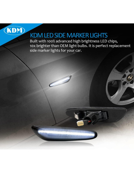 Luces de Marcador Lateral LED KDM para BMW E90 E91 E92 E93