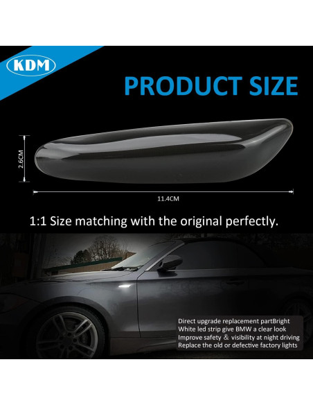 Luces de Marcador Lateral LED KDM para BMW E90 E91 E92 E93