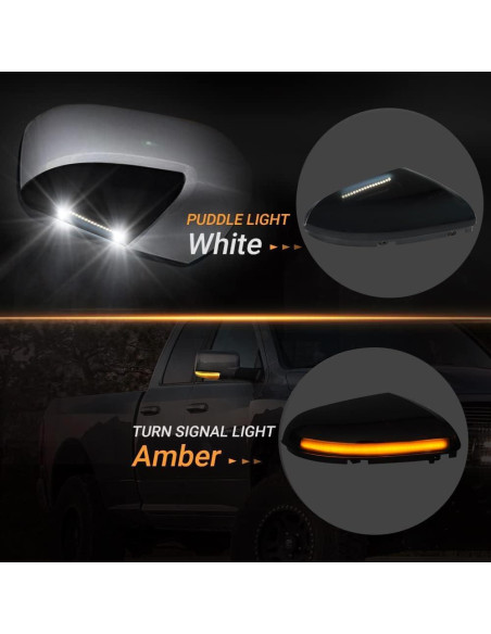 Luces de Señal de Giro LED D-Lumina para Espejos Dodge Ram