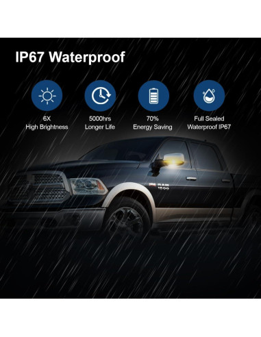 Luces de Señal de Giro LED D-Lumina para Espejos Dodge Ram