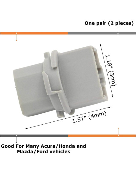 Adaptador de Luz de Freno y Cola iJDMTOY 7443 Rojo para Acura y Honda