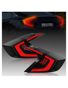 Luces Traseras LED SINYATO para Honda Civic Sedán 2016-2021