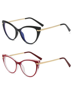 Gafas LJCZKA bloqueadoras luz azul para mujeres, ojo de gato