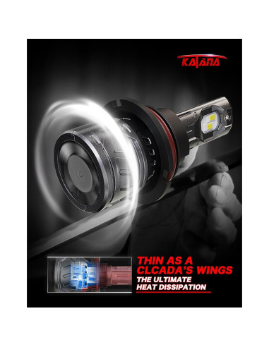 Bombilla de Luz de Niebla Katana 9007 HB5 400% Brillo 6500K