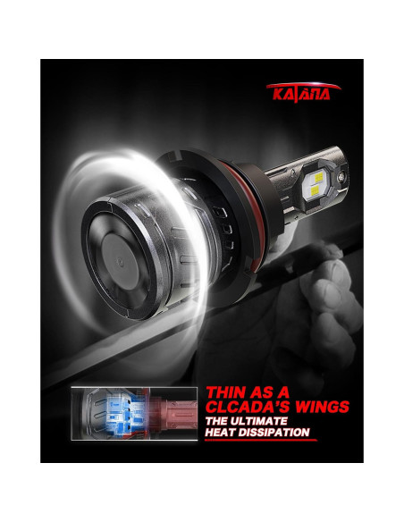Bombilla de Luz de Niebla Katana 9007 HB5 400% Brillo 6500K