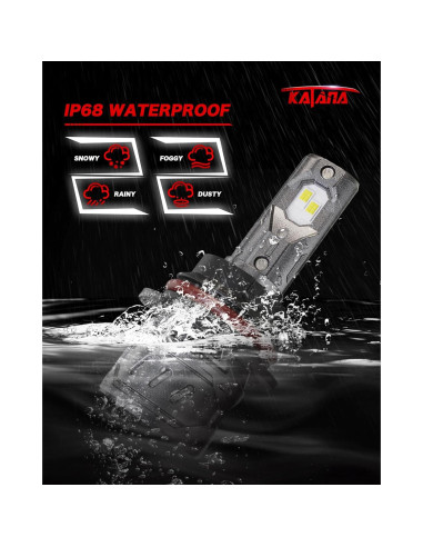 Bombilla de Luz de Niebla Katana 9007 HB5 400% Brillo 6500K