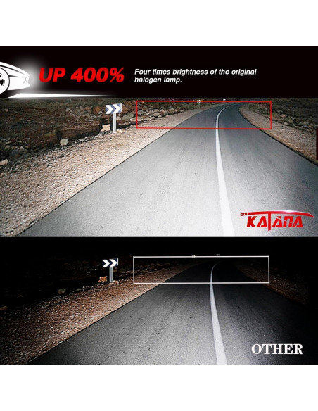 KATANA Combo de Luz Antiniebla 9005 9006 16000 Lúmenes 6500K