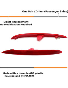 Lentes de Reflector Rojo iJDMTOY para BMW X4 2015-2018 2