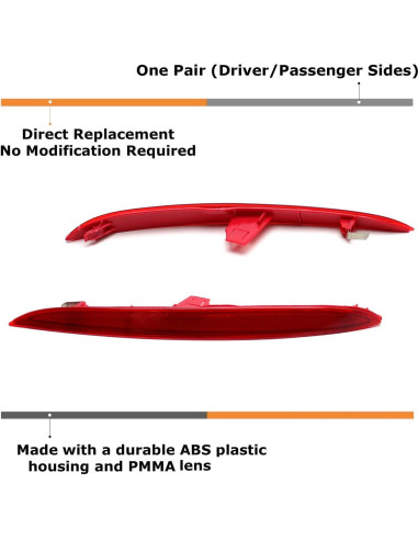 Lentes de Reflector Rojo iJDMTOY para BMW X4 2015-2018
