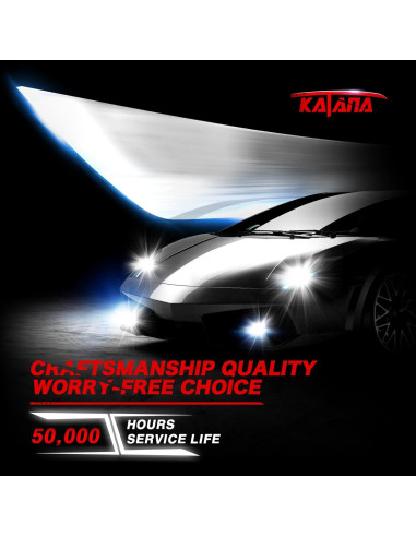 KATANA Combo de Luz Antiniebla 9005 9006 16000 Lúmenes 6500K