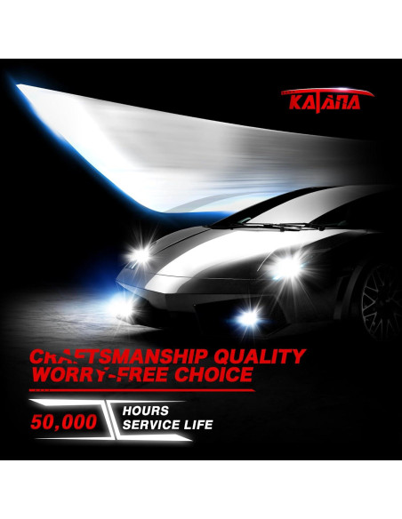 KATANA Combo de Luz Antiniebla 9005 9006 16000 Lúmenes 6500K