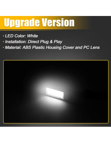 Luz de Placa LED X AUTOHAUX para Peugeot 207/208/308 - Blanca