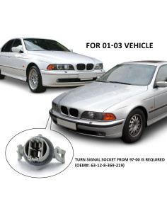 Juego de Faros Halógenos AmeriLite E39 para BMW 5 Series 97-00 2