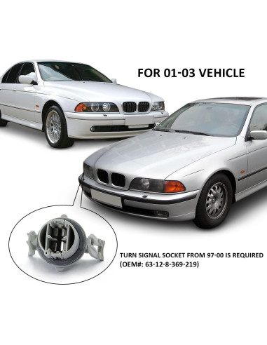 Juego de Faros Halógenos AmeriLite E39 para BMW 5 Series 97-00