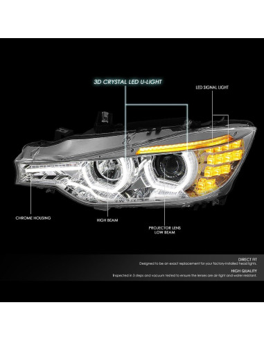 Faros Proyector LED U-Halo DNA MOTORING HL-3D-F3013 para BMW F30