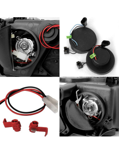 Juego de Faros Halógenos AmeriLite E39 para BMW 5 Series 97-00