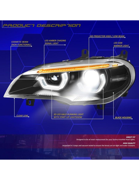 Faros LED D SOLUTIONS para BMW X5 2011-2013 Xenon AFS