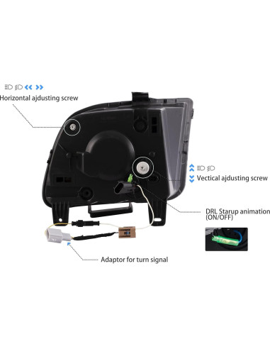 Faros Proyector VLAND LED para Ford Mustang 2005-2009