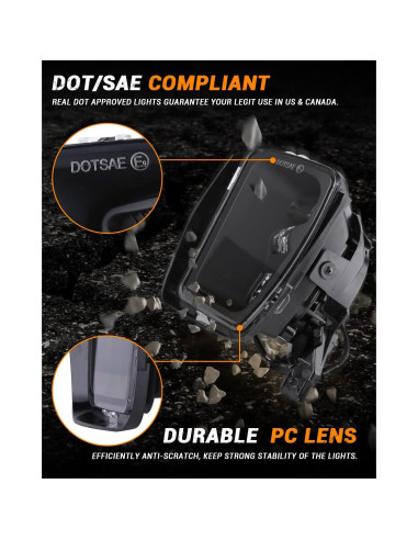 Luces Antiniebla LED 4X4FLSTC para Dodge Ram 1500 2013-2020