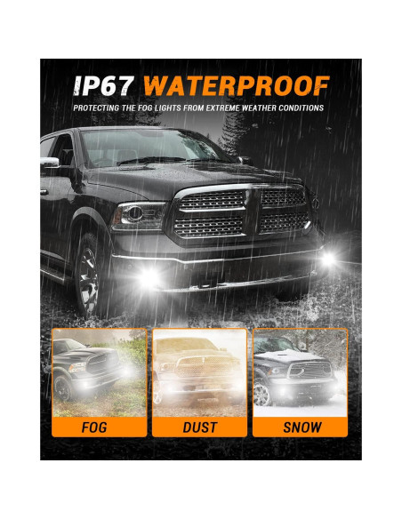 Luces Antiniebla LED 4X4FLSTC para Dodge Ram 1500 2013-2020