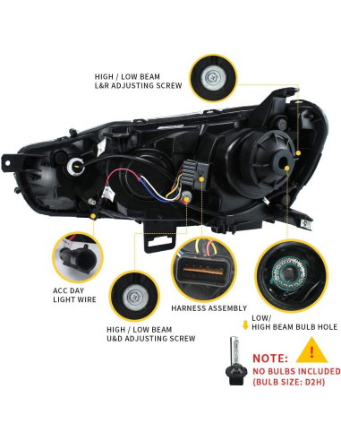 Faros Proyector LED YUANZHENG para Mitsubishi Lancer EVO X 2008-2017