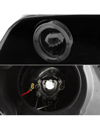 Faros Proyector LED AKKON para BMW E46 1999-2001 Negro Ahumado