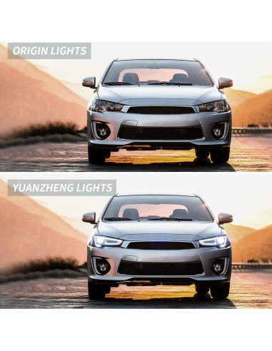 Faros Proyector LED YUANZHENG para Mitsubishi Lancer EVO X 2008-2017