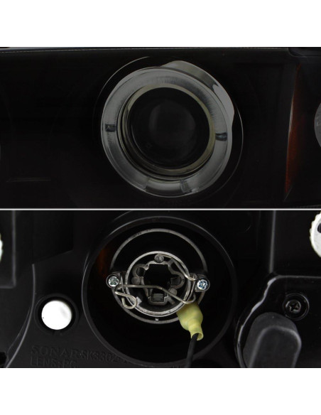 Faros Proyector LED AKKON para BMW E46 1999-2001 Negro Ahumado