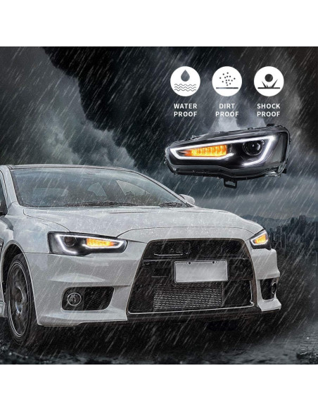 Faros Proyector LED YUANZHENG para Mitsubishi Lancer EVO X 2008-2017