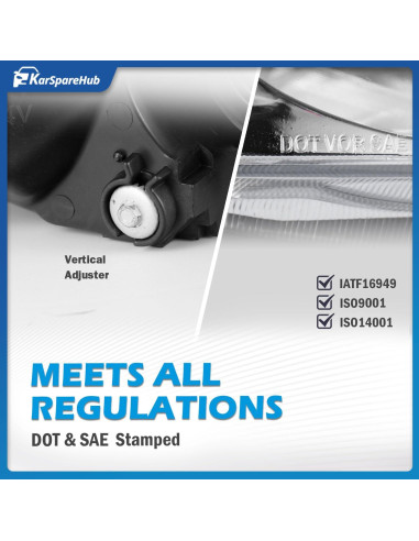 Faros Reemplazo KarSpareHub para Honda Civic 2006-2011 Cromo