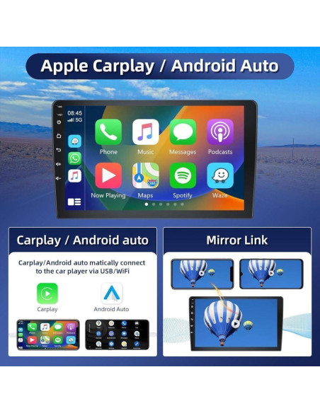 Estéreo Doble Din Android 14 9.7" Ftoghe para Audi A3 2006-2013