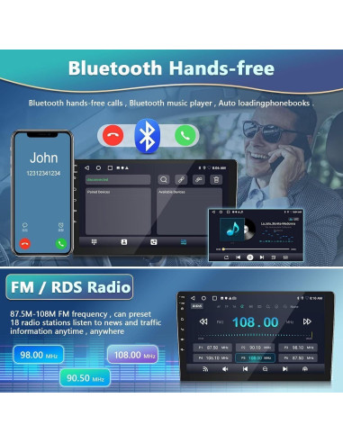 Estéreo Doble Din Android 14 9.7" Ftoghe para Audi A3 2006-2013