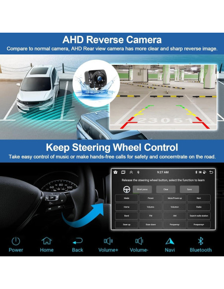 Estéreo Doble Din Android 14 9.7" para Audi A4 2006-2008