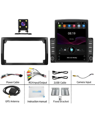 Estéreo Doble Din Android 14 9.7" Ftoghe para Audi A3 2006-2013